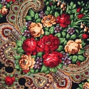 Женский платок с цветами и бахромой 17103-2