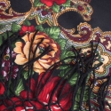Женский платок с цветами и бахромой 17103-2