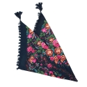 Женский платок с цветами и бахромой 19173