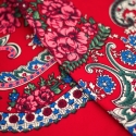 Женский платок с цветами и бахромой 18148-5