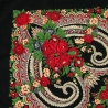 Женский платок с цветами и бахромой 15186-1