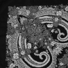 Женский платок с цветами и бахромой 15186-4