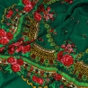 Женский платок с цветами и бахромой 13023-2